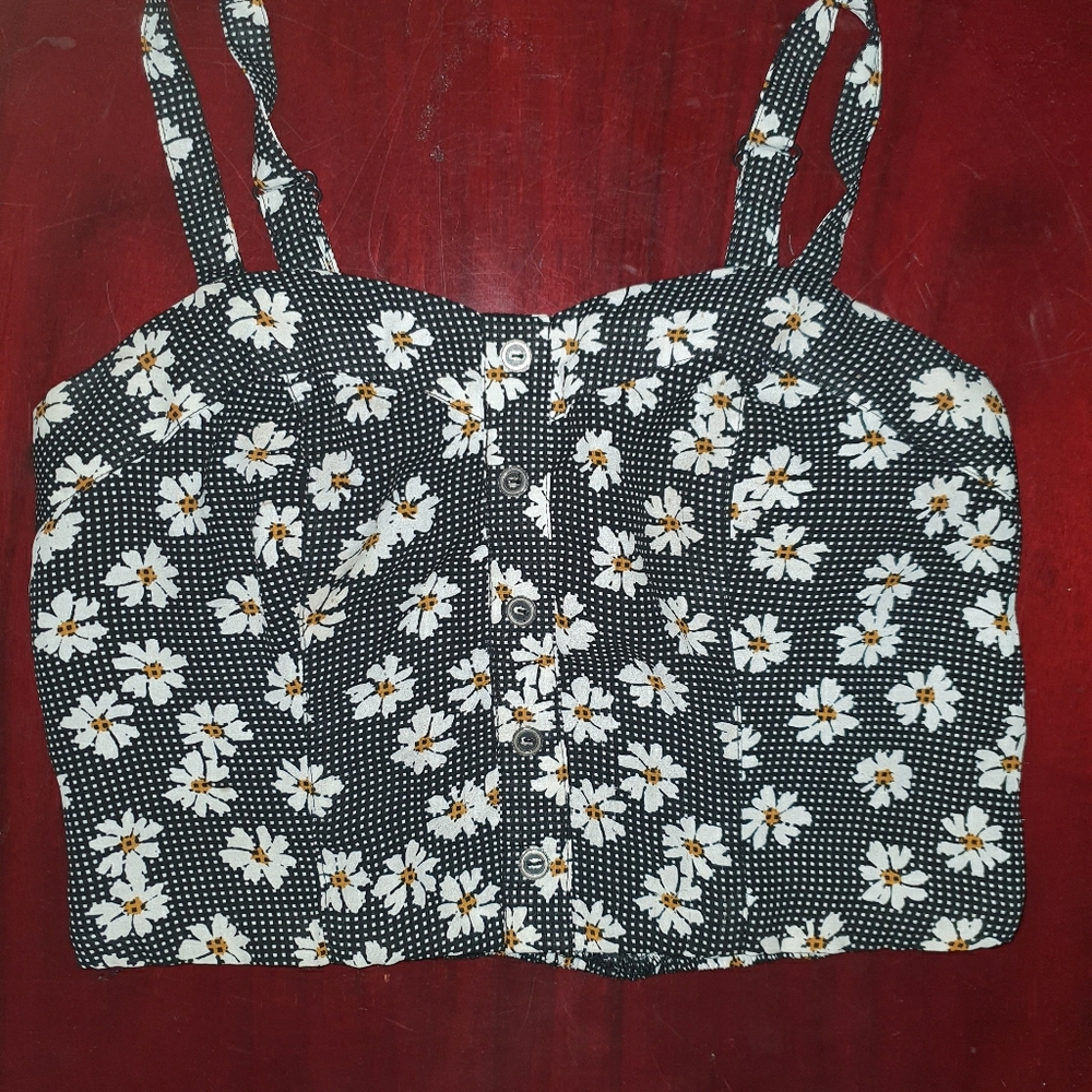 Floral spaghetti Halter Top